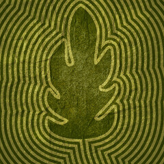 Naklejka premium Outline leaf. Fresh nature concept. Spring, eco design. Sustainable business goals, environmental strategy and ESG.