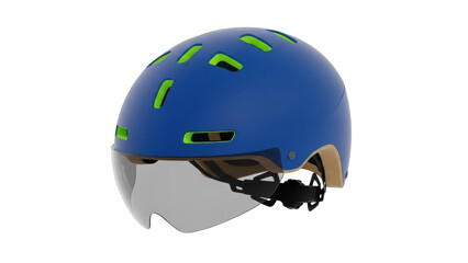 Fototapeta premium Isolated urban cycling helmet with integrated visor for safety and style on the road