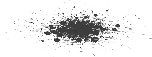 Fototapeta premium Abstract Dark Gray Ink Splatter Grunge Design Element