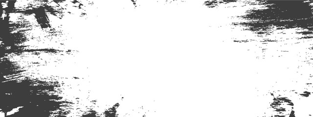 Obraz premium Black and White Grunge Brush Stroke Texture Background Distressed Paint Splatter Overlay Art