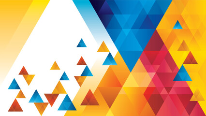 Abstract Colorful triangle background. Modern Geometric triangles background, Abstract Triangle shapes design. Creative ideas for business presentations, template