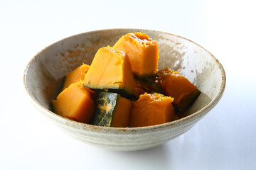 かぼちゃの煮物　白バック