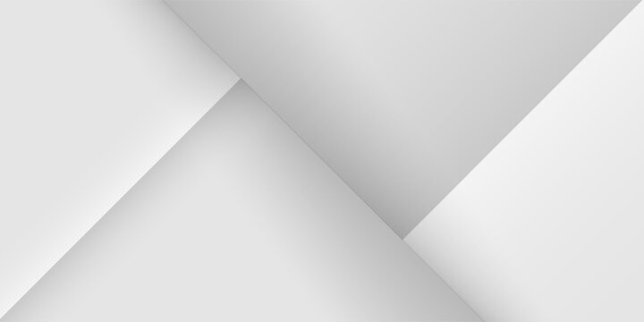 Minimal White and Gray Abstract Background with 3D Corner Wall and Soft Shadow. Suit for banner, web, brochure, pamflet and presentation