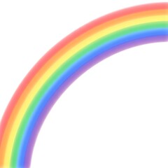 Fototapeta premium Vibrant rainbow arc with colorful spectrum on white background