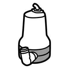 mini shallow water pump, editable lines