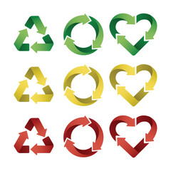 Obraz premium Gradient Recycle Eco Friendly Vector Illustration