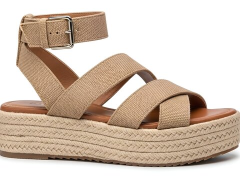 Stylish Espadrille Platform Sandals with Ankle Strap.