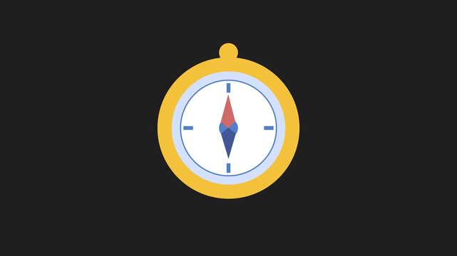 Navigational Compass: A minimalist illustration of a classic compass, its needle pointing the way, suggesting guidance, direction, and exploration.