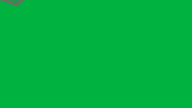 On load magenta blobs rotating one drifting shrinking away as logo reveal on transparent background