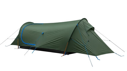 Isolated Camping Tent on Outdoor Adventure for Travelers and Tourists in Green Color © Isolde