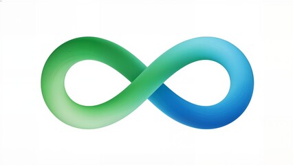 Green and blue infinity symbol