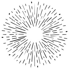 Obraz premium Retro Sunburst Bursting Radiating Lines Starburst Pattern Graphic Element