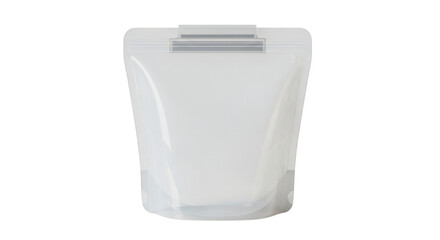 Reusable Silicone Food Storage Bag Semi-Transparent on Transparent Background