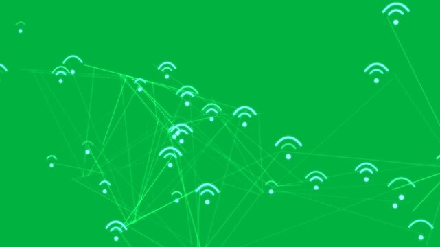 Center halo pulsing neon network shifting right nodes extending forming arm on transparent backdrop