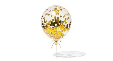 Celebration Event, Gold Confetti Balloon, Indoor Party, Photo, Festive Atmosphere, Close-Up, Joyous Moments