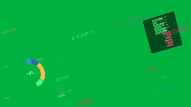 On load crypto HUD turning donut sliding B moving ETH orderbook pulsing showing data on transparent