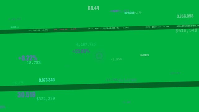 Animated data HUD settling tilt, sliding tiles centering target pulsing showing finance transparent