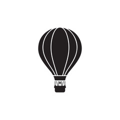 Obraz premium Hot air balloon icon silhouette travel transportation vehicle recreation leisure activity hot air balloon