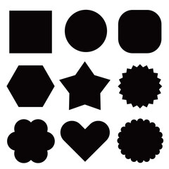 基本の幾何学図形・フレームあしらいセット