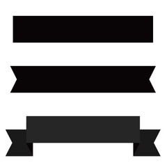 フラットデザインのリボンバナーとタイトル枠セット