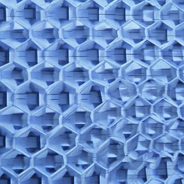 Envelop security pattern (inside), blue geometric tessellation, macro