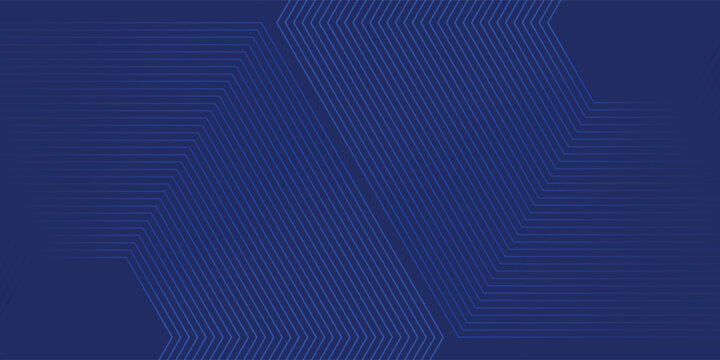 Abstract navy blue background with hexagonal line pattern forming chevron shapes eps10