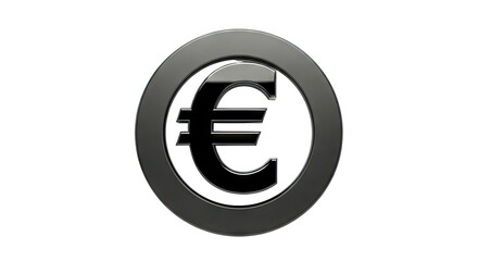 Obraz premium Black Euro Symbol in a Circle