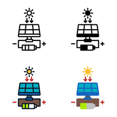 Solar Battery Storage is storing solar-generated electricity for later consumption.