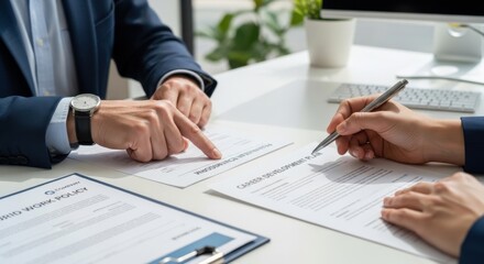 Signing Career Development Plan and Work Policy