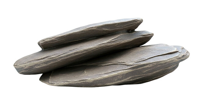 Stacked brown sedimentary rocks