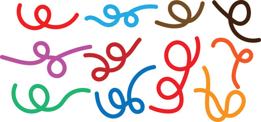 Colorful squiggly lines illustration