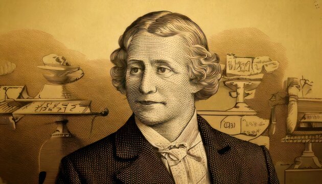 Portrait of Justus von Liebig, prominent German chemist and scientist.