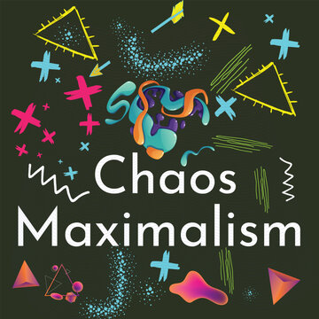 Vibrant Chaos Maximalism Abstract Art