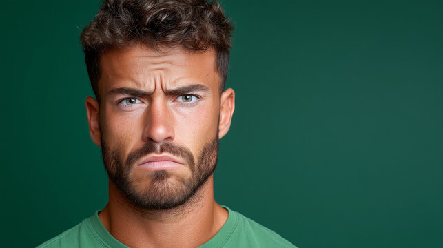 Young Man with Strong Disgust and Revulsion Expression

