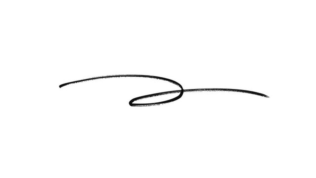Hand-Drawn Black Highlighter Marker Line Animation, Black underline highlighter animation, sketching elements on a transparent background.