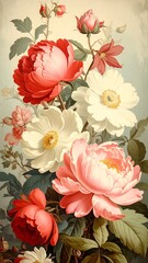 A vibrant floral arrangement with pink and white flowers