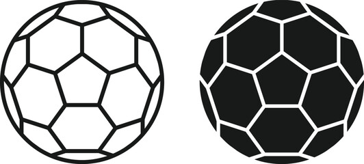 Fototapeta premium Soccer Ball Vector Set – Black and White Sports Design