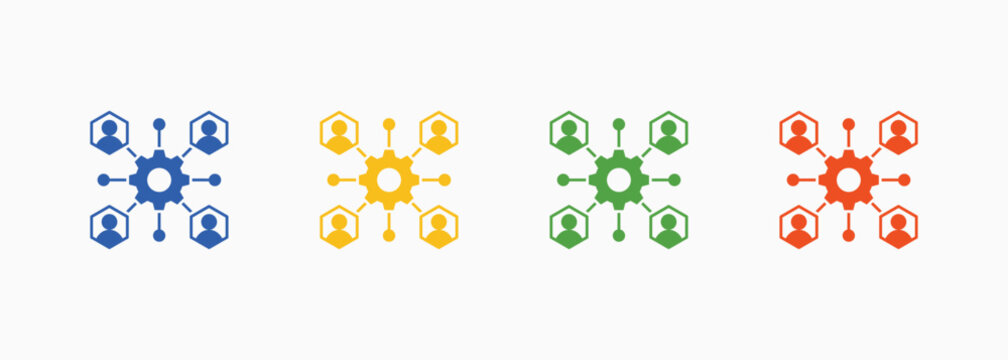 Conjoint Icon Set Color Multiple Style Collection Vector Illustration