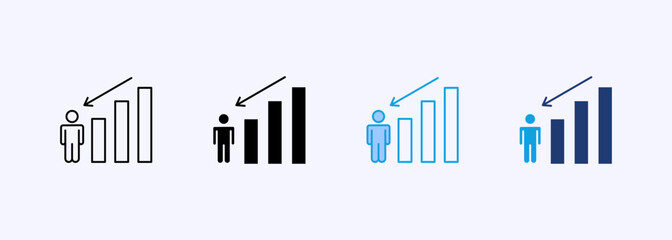 Obraz premium Churn Icon Set Multiple Style Collection Vector Illustration