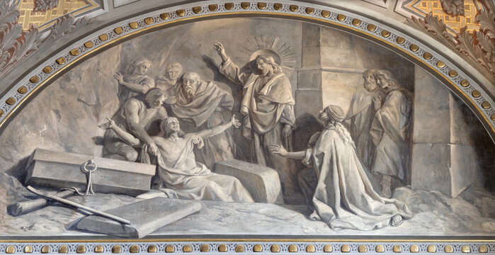 Voghera - The fresco of Jesus  in Domo - Collegiata di San Lorenzo by Luigi Morgari (1906 - 1908).