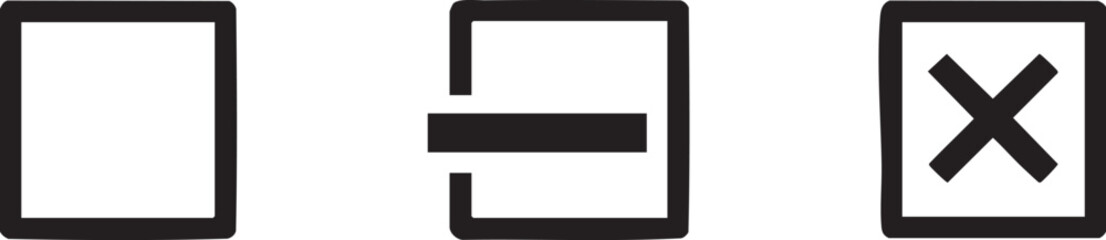 Browser Tab Window Maximize Minimize UI Vector Icon