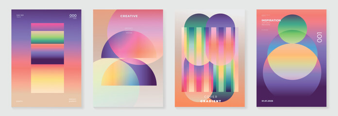 abstract gradient poster background vector background with purple pink orange teal colors. Modern design for poster, cover, and branding. © TWINS DESIGN STUDIO