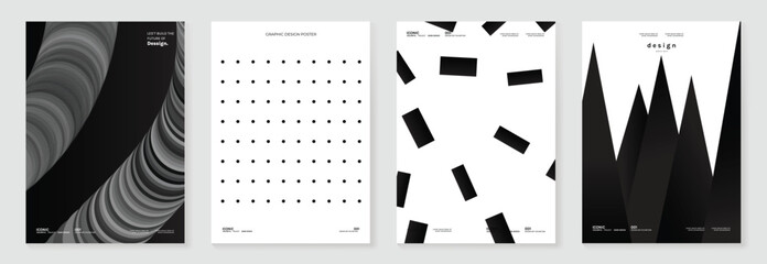 Obraz premium Fluid gradient background vector. Cute and minimalist style posters, Photo frame cover with black and white shapes and liquid color. Modern wallpaper design for social media, idol poster.