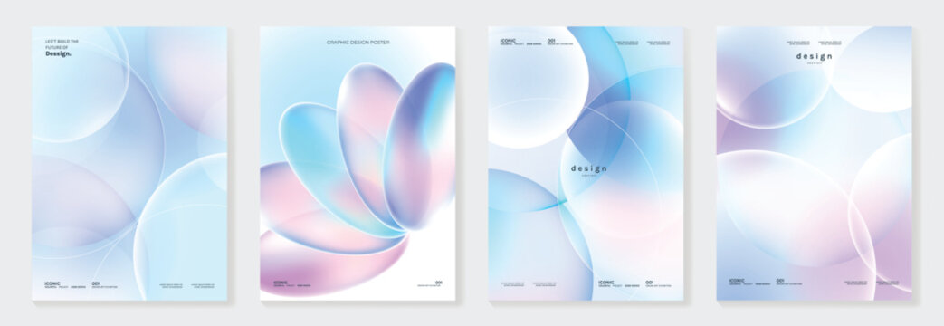 pastel bubble poster background vector background with lightblue pink lavender colors. Modern design for poster, cover, and branding.