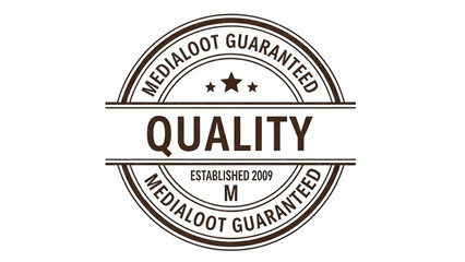 Obraz premium Black and white seal with stars and text stamp medialoot