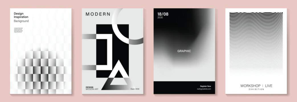 Fluid gradient background vector. Cute and minimalist style posters, Photo frame cover with black and white  shapes and liquid color. Modern wallpaper design for social media, idol poster.