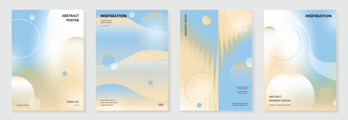 soft abstract poster background vector background with beige blue cream colors. Modern design for poster, cover, and branding. © TWINS DESIGN STUDIO