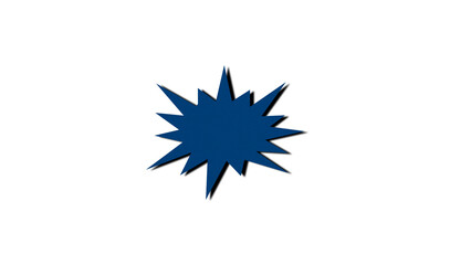 Obraz premium Blue paper speech bubble on a transparent background.