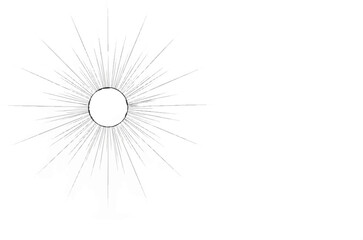Abstract sunburst with radial lines emanating from a central circle