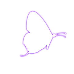 Butterfly Purple Neon